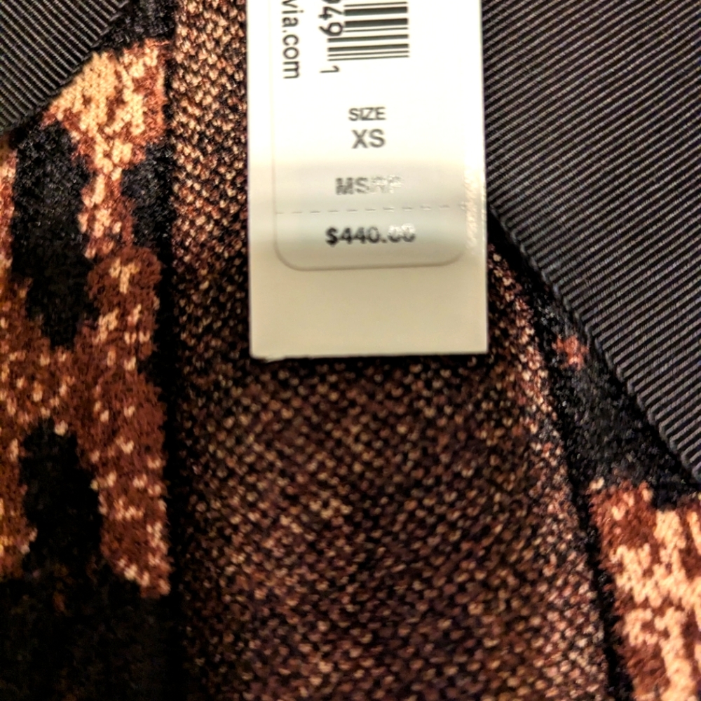 Alice and Olivia Kitty Leopard Puff-Sleeve Cardigan - Picture 7 of 12